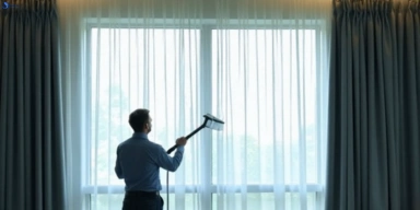 Commercial curtain steam cleaning service moorooka hotels offices