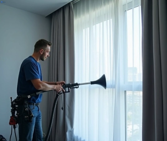 Professional curtain steam cleaning process equipment Matty Curtain Cleaning moorooka