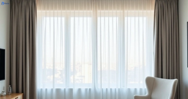 Freshly steam cleaned curtains in moorooka QLD